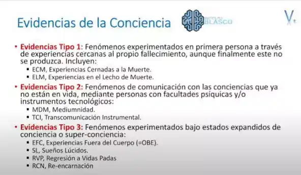 Evidencias de la Conciencia
